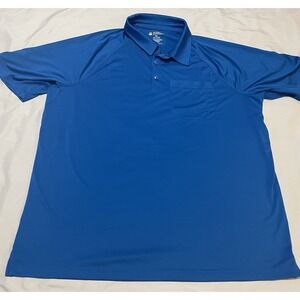Alaskan Hardgear Polygiene Polo Shirt‎ Mens 2XL Blue Short Sleeve Hiking Poly